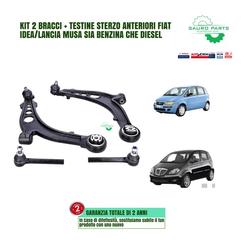 Kit bracci anteriori - bracci, testine